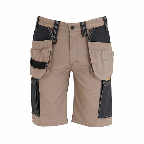 DEWALT High Point Men's Pro-Stretch, Slim Fit, Holster Pocket Work Shorts, Stone, W36