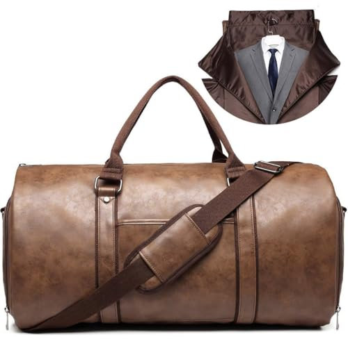 HEYOUTH Borsa da Viaggio Pieghevole,Porta Abiti da Viaggio,Borsa per Abito, con Tracolla e Scomparto,Impermeabile,per Matrimoni o Viaggi D'affari,Regali per Marito
