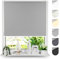 Tom'Shop® Verdunkelungsrollo Klemmfix ohne Bohren[Grau, 100cm x 130cm] Seitenzugrollo Thermorollo Klemmrollo mit Klemmträger Fensterrollo Super Blackout Rollo