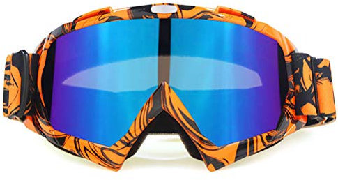 JTLB Motocross-Brille, Schlagfest, Winddicht und Kratzfest, Entworfen Motorrad-Dirt-Bike-ATV mit Hoher Flexibilität, Schlagfestigkeit und Komfortfunktionen (G)