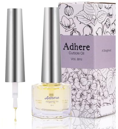 ADHERE Nagelöl für Nägel Professionelles Nagelöl 8ML, Jojoba-Nagel- und Nagelhautöl enthält Vitamine mit weichem Pinsel, zur Nährstoffversorgung, Hydratation, Pflege trockener rauer Nägel(Milchig)