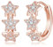Deyanse Creolen Silber 925 Klein, 925 Sterling Silber Stern Ohrringe Creolen, Damen Kreolen Ohrringe mit Zirkonia, Schlafen Knorpel Ohrringe, Hypoallergene Ohrschmuck Geschenke für Mädchen Schwester