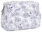 Narwey Make up Tasche Damen Schminktasche Kosmetiktasche Kulturtasche Damen Kulturbeutel, Makeup Tasche Makeup Bag (Dunkelblaue Blumen, Groß)