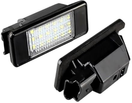 ZAPYVET 2pcs License Plate Light, for Citroen, C2 C3 C4 C5 C6 C8 DS3 License Number Lamp LED License Plate Lamp