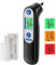 Thermomètre auriculaire haute précision, thermometre bebe，thermomètre digital pour enfants et adultes, mémoire de rappel, alarme de fièvre et 21 embouts jetables (Noir profond)