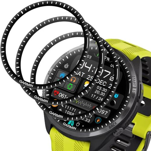 3 Piezas Protector Pantalla para Garmin Forerunner 965, Cristal templado, Sin Burbujas, Antiarañazos, Dureza 9H, Cristal Protector