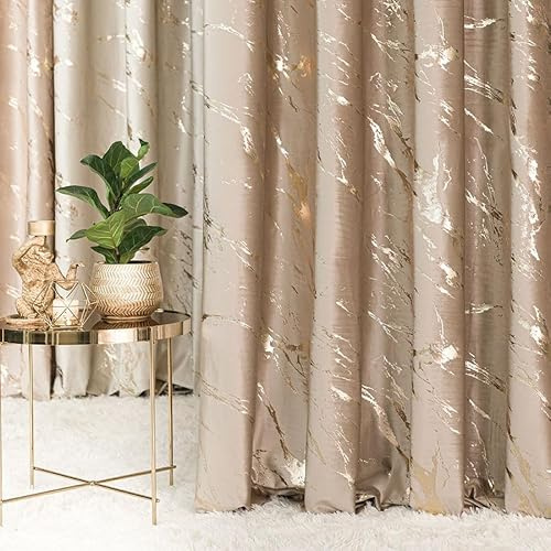 Gardinen Vorhangen Beige 140x250 cm (BxH) Jorda Samtvorhang Velvet Premiumstoff Verdunkelungseffekt Modernes Design und Doppelt Genähte Kräuselband für Elegante Fensterdekoration
