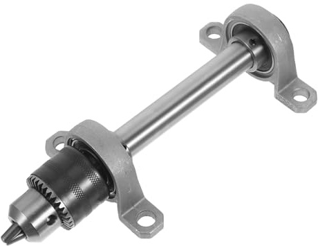 PENIKOKO Woodworking Cutting Tool Spindle Bearing Seat with Chuck Pulley Spindle Shaft Holder for Bead Machine and Table Saw Lathe Accessory for Rotary and Bench Machines