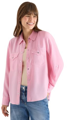 Cecil Bluse mit Hemdkragen und Turn-Up Light Blush Rose XL