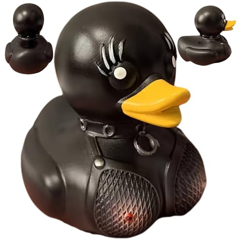 Patos de goma, 4 x 2 x 3 pato bailarín negro único, mini patos de plástico para Halloween, juguetes coleccionables para el baño del bebé, creativos para escritorio, decoración del hogar, suminis