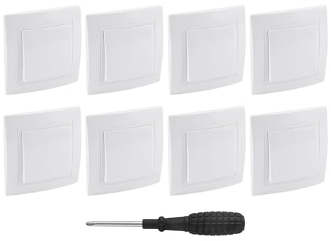 8 Pièces Interrupteur Mural 10 A 250 V Interrupteurs Encastrable Bouton | UYUYong Interrupteur Unité poussoir lumiere Interrupteurs Extra Plat pour Escalier Couloir Chambre Coucher-Unidirectionnel