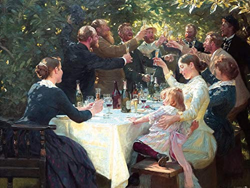 1art1 Peter Severen Kroyer Poster Hip, Hip, Hurra! Künstlerfest In Skagen, 1888 Kunstdruck Bild 80x60 cm