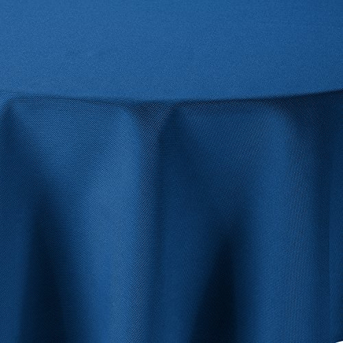 amp-artshop Tischdecke Leinen Optik Rund 160 cm Blau - Farbe, Form & Größe wählbar mit Lotus Effekt - (R160Blau)
