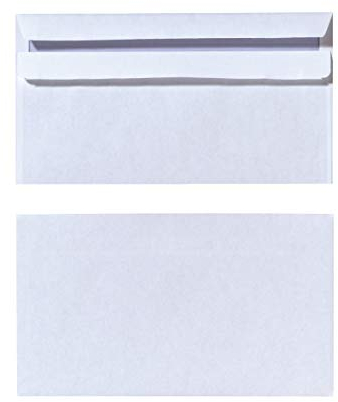 Herlitz 11285483 Briefumschlag Din Lang, selbstklebend ohne Fenster, 1000 Stück, Weiß