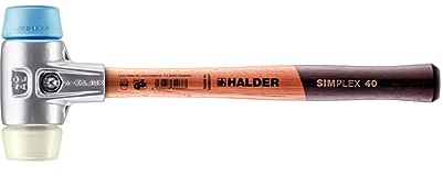 SIMPLEX-Schonhammer, TPE-soft/Nylon; mit Aluminiumgehäuse und hochwertigem Holzstiel | D=40 mm | 3118.040