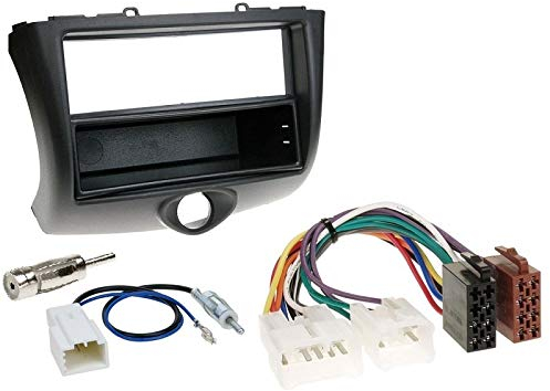 1 Din Radio Einbauset Blende Radioanschlusskabel Antennenadapter für Toyota Yaris Verso P1 Facelift 2003-2005