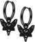 Ohrringe Little Moth Hoops Schwarz, onesize