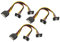Bolongking - Cable de alimentación SATA de 15 pines macho a 2 conectores SATA de 15 pines hembra en ángulo inferior de 15 pines (paquete de 3, 15 cm de largo)