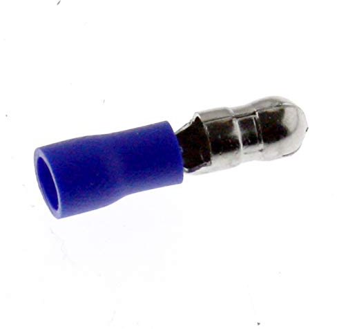 SeKi 14007 blau 25 x Rundstecker 2,5 mm² Stift-Ø: 5-isoliert Kabelschuh, 1,5-2,5mm²