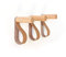 anaan Forest Wandhaken mit Lederband Garderobenhaken aus Holz Kleiderhaken Wandmontage Wanddeko Modern skandinavisch Design (3er Set)