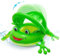 NEWYANG Grenouille Bébé Siège De Piscine - Bague De Natation Flottante avec auvent, Bouée Siège Gonflable pour Bébé Enfants Anneau de Natation pour Bébé 6-30 Mois (Vert)