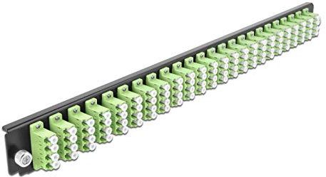 Delock 19″ Spleißbox Frontblende 24 Port LC Quad lindgrün
