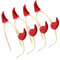 Generic 4 rote Teufelshörner Stirnband Halloween Pailletten Haar Hoop Teufel Horn Ohren Haarspangen Cosplay Kopfschmuck Maskerade Requisiten Zubehör