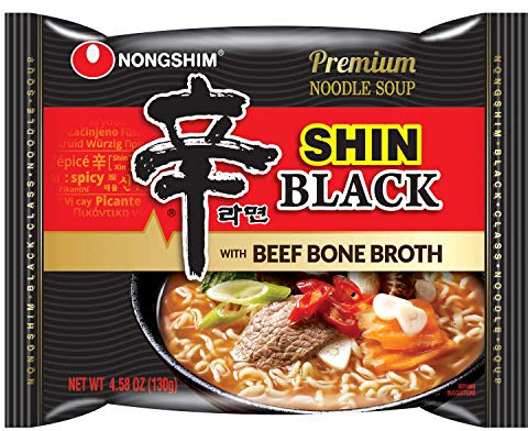 Nongshim Shin Black Ramen/Ramyun Premium Nudelsuppe, 130 ml, 16 Stück