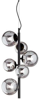 Ideal Lux PERLAGE 6 Light Globe Pendel-Deckenleuchte Schwarz