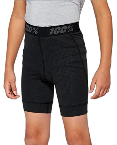 100% Unisex Ridecamp Youth Shorts Black-28 Kurze Hose, W/Liner Schwarz (Mehrfarbig), 30