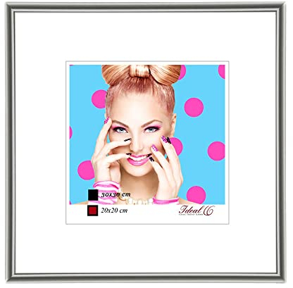 Bilderrahmen Kunststoff Lifestyle Foto Rahmen Collage Wanddeko Poster Photo Style: Farbe: Silber | Format: 30x30