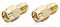 conecto SMA-Adapter, SMA-Kupplung, RP-SMA-Stecker ohne Pin auf SMA-Buchse ohne Pin, Adapter zum verbinden von SMA-Anschlüssen, vergoldet, 2er Set