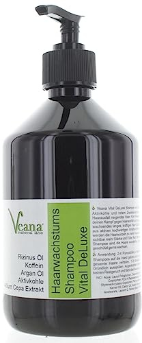 Veana Haarwachstums - Shampoo Vital DeLuxe (500ml) - Haarwuchs - Shampoo, Anti-Haarausfall, Haarshampoo um Haarausfall zu stoppen und Haarwachstum zu reaktivieren und zu beschleunigen