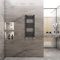 Warmehaus Radiador de toallero con calefacción recta, color negro, 1000 x 400 mm, radiador de calefacción central para baño y cocina