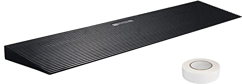 VEVOR 1.2 Rise Cuttable Threshold Ramp for Sweeping Robot, 35.4 Wide Natural Rubber Wheelchair Ramp, Non-Slip Solid Rubber Ramp with Double-Sided Tape for Doorways, Driveways, Bathroom, Smooth Tile
