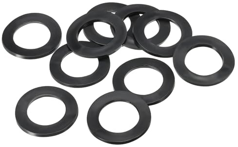 PATIKIL M25 Gummi Flach Unterlegscheibe 24 Pack 25mm ID 39mm AD 2.5mm Dick Dichtring Abstandshalter für Wasserhahn Rohr Wasser schlauch Schraube Bolzen Schwarz