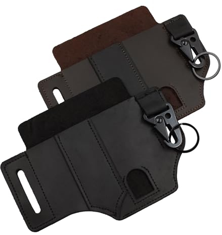 SWTHM 2PCS Multitool Leder Scheide, Leder Gürtel Scheide Multifunktionale Outdoor Tool Pouch Multitool Leder Scheide Tasche für Taschenlampen, Taktische Stifte, Werkzeuge