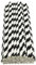 Haobase Lot de 50 pailles en papier biodégradables pour boire, cocktail, café, boissons froides, motif à rayures, blanc/noir
