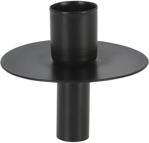 MIJOMA Stilvoller Kerzenhalter für Weinflaschen - Elegante Tischdekoration, Metall-Kerzenständer, Ideal für Candlelight Dinner, Dinner Parties und Festliche Anlässe (Schwarz, für Stabkerze)
