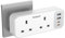 Double Plug Adaptor UK with 4 USB(2 USB C), TESSAN 2 Way Multi Plug Extension Socket, 13A Fuse UK Multiplug Adapter Power Extender for Home, Kitchen, Office, School Supplies