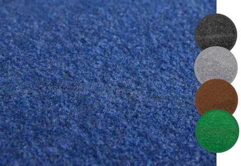 andiamo Kunstrasenteppich Field mit Noppen - Kunstrasen Outdoor zur Verwendung als Balkon Bodenbelag oder Outdoor Teppich - witterungsbeständig und zuschneidbar 400 x 500 cm Blau