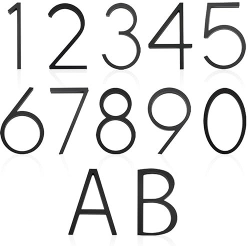 Upgrade Your Home's Exterior with Stylish Mailbox and Address Numbers, Self Adhesive Room Door Label in Gold, Silver or Black Ideal for Home Office or Hotel Apartment