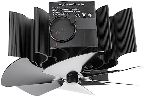 IMIKEYA ventilateur de cheminée banc de piano ventilateur alimenté par la chaleur ventilateur cheminée ventilateur cheminee ventilateur silencieux Ventilateur de poêle à 6 pales brûleur