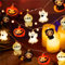 Eledreme Kürbis Geister Deko halloween lichterkette, 3M 20 halloween deko lichterkette herbst,Gespenster, Mumien, Skelette,kürbis deko.Geeignet für Halloween Party,Horror Party Deko