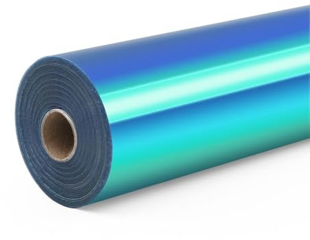LOKLIK Rouleau Bleu Aqua de Vinyle Permanent Adhésif HolographiqueTissus Textiles 1 pc 30.5 x 180 cm, SG-JST-0784-US-L-B2B, Standard