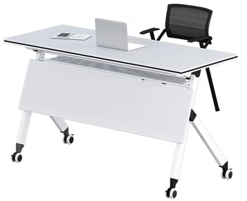 Konferenztisch Mobiler Bürotisch, Schulungs- und Konferenztisch, Spleiß-Besprechungstisch mit 360°-Schwenkrad, Aktivitäts-PC-Laptop-Tisch, Aktivitätstisch für Den Unterricht(L 160cm(63) x W 50cm(20)