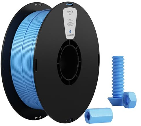kexcelled ABS Filament 1,75 mm, 3D Drucker Filament, Hochhitzebeständiges und Langlebiges, Maßgenauigkeit +/- 0,03 mm, 1 kg Spule (2,2 lbs), Azur