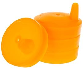TW TupperCare Baby 4x Ersatzdeckel orange für Trinklerntasse