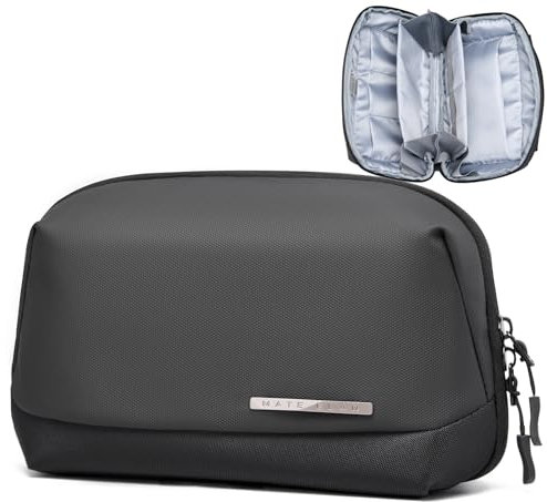 MATE ELAN Kulturtasche für Herren, wasserdicht, Reise-Kulturbeutel, Organizer, Rasiertasche für Toilettenartikel, Zubehör, Tür, Raum, Schwarz, Schwarz, Travel Essentials Kulturbeutel