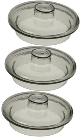 MAGICLULU 3st Glasdeckel Teekannenzubehör Latte Tasse Ersatzdeckel Für Teeaufsatz Teelicht Teekannenwärmer Teesiebe Für Losen Tee Tassen Retro Black Glas Mit Hohem Borosilikatgehalt